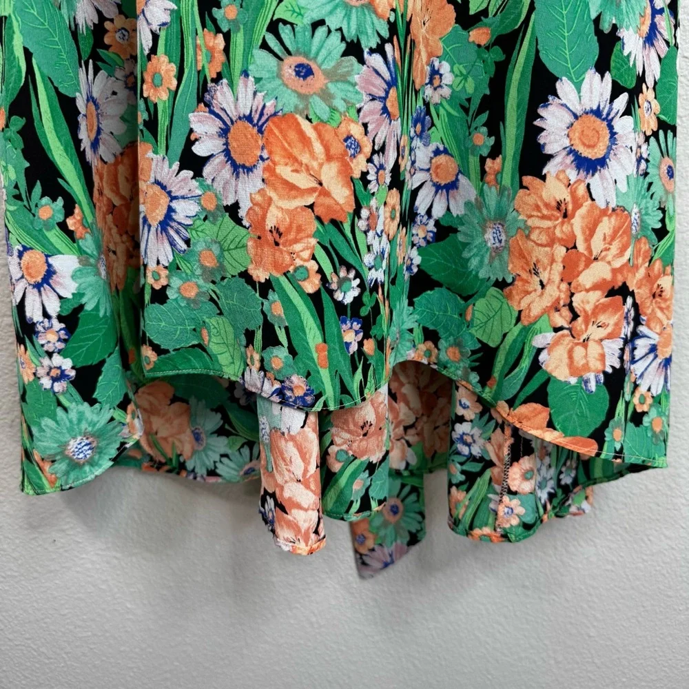 Sandro Paris Maline Silk Dress Size 2 Floral MIDI XS Wedding Guest - Picture 10 of 14